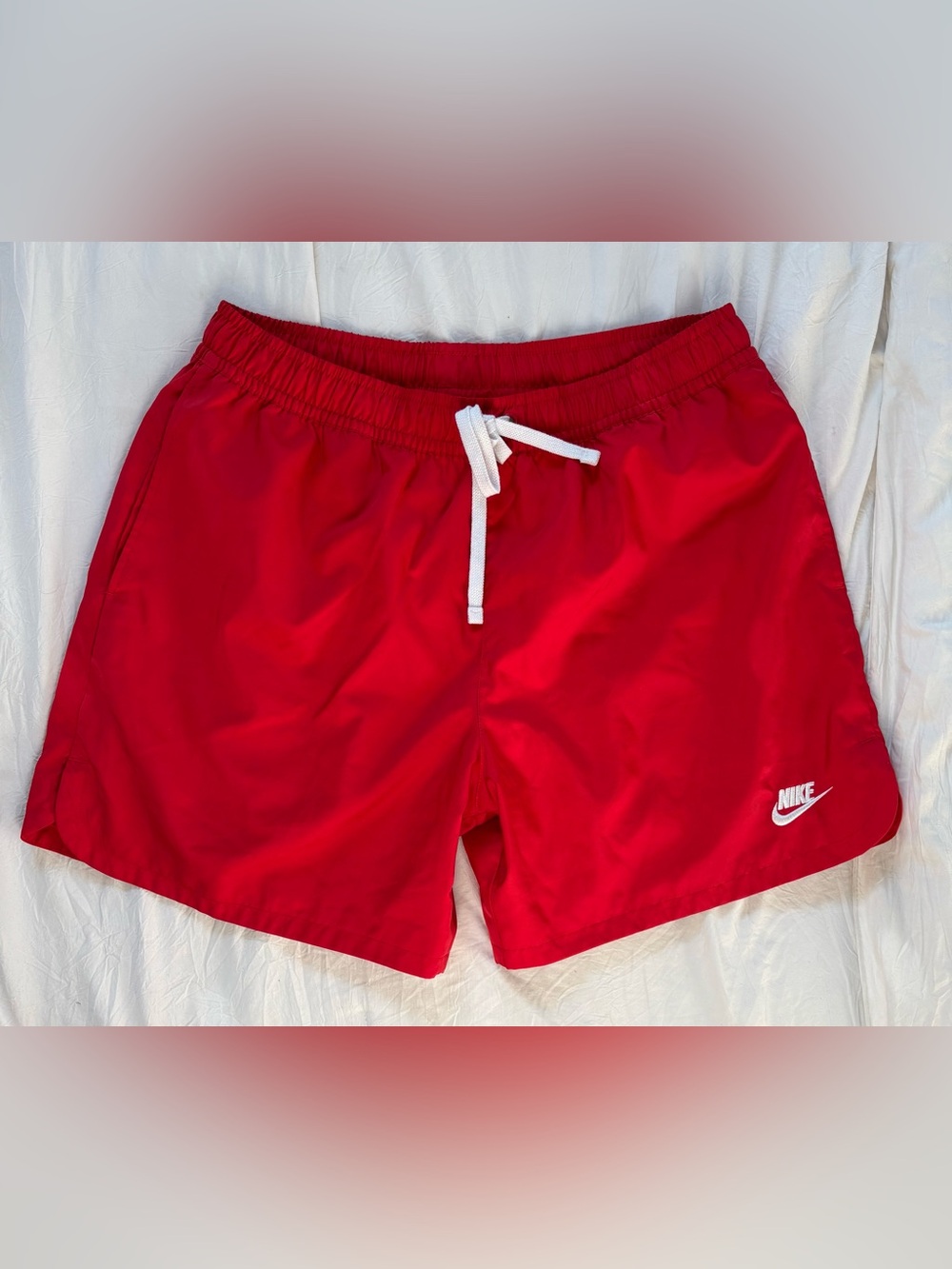 Nike Sportswear Flow Shorts Red White Men’s L DM6829-657